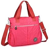 ZYSUN Tote Satchel Handbags Purse Nylon Casual Crossbody Shoulder Bag (602,red)