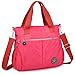 ZYSUN Tote Bag,Nylon Lightweight Handbags for Women with Multi-Pocketed by (2-Bright Pink)