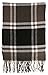 Love Lakeside-Men's Cashmere Feel Winter Plaid Scarf Black & Grey