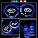Lntly LED Car Logo Cup Holder Pad Waterproof Bottle Drinks Coaster Built-in Light 7 Colors Changing USB Charging Mat LED Cup Mat Car Atmosphere Lamp 2PCS for Subaru Accessories