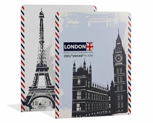 Set of Two Vintage Paris Tower &London Tower Bookend, Steel Bookend,Random Style