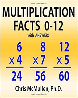 multiplication facts 0 12 with answers improve your math fluency worksheets mcmullen chris 9781941691526 amazon com books