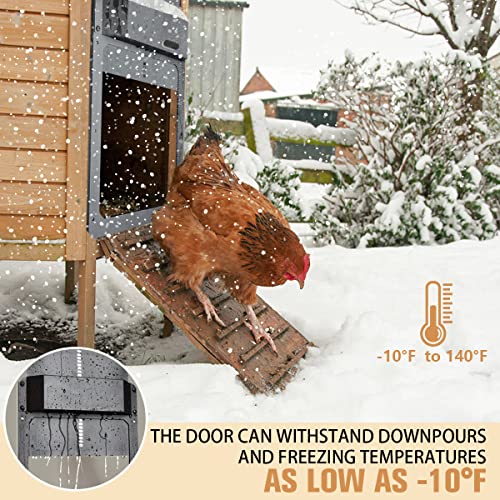 Automatic Chicken Coop Door, Chicken Door with Timer and Light Sensor