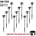 HM-TECH Solar Outdoor Garden Lights Led Path Landscape Lighting Solar Pathway Lights for Lawn Patio Yard Walkway (Stainless Steel) - 12 Pack with 2 Standby Light Taps