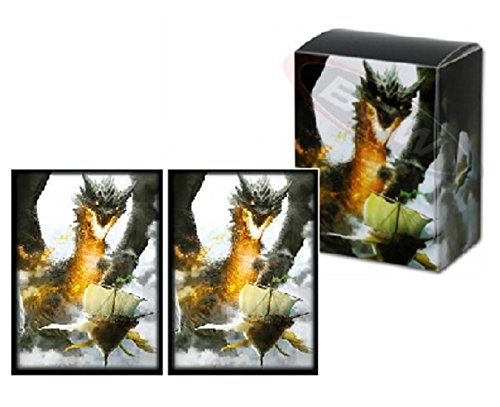 MAX PRO - Skyship AMBUSH - DECK BOX + 100 Matching GLOSS Finish Sleeves (fits Magic / MTG, Pokemon Cards)