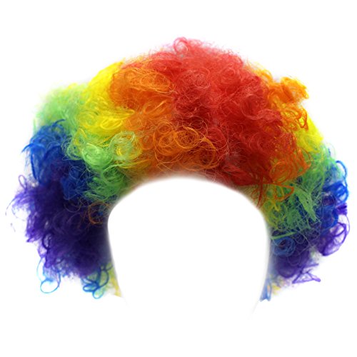 Clown Costume - Clown Nose Clown Wig Bow Tie and Vest - 4 Pc Clown Dress Up Accessories by Tigerdoe