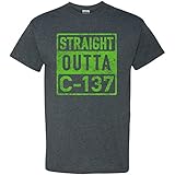 Straight Outta C-137 Funny Rick Dimension C-137 T Shirt - Large - Dark Heather