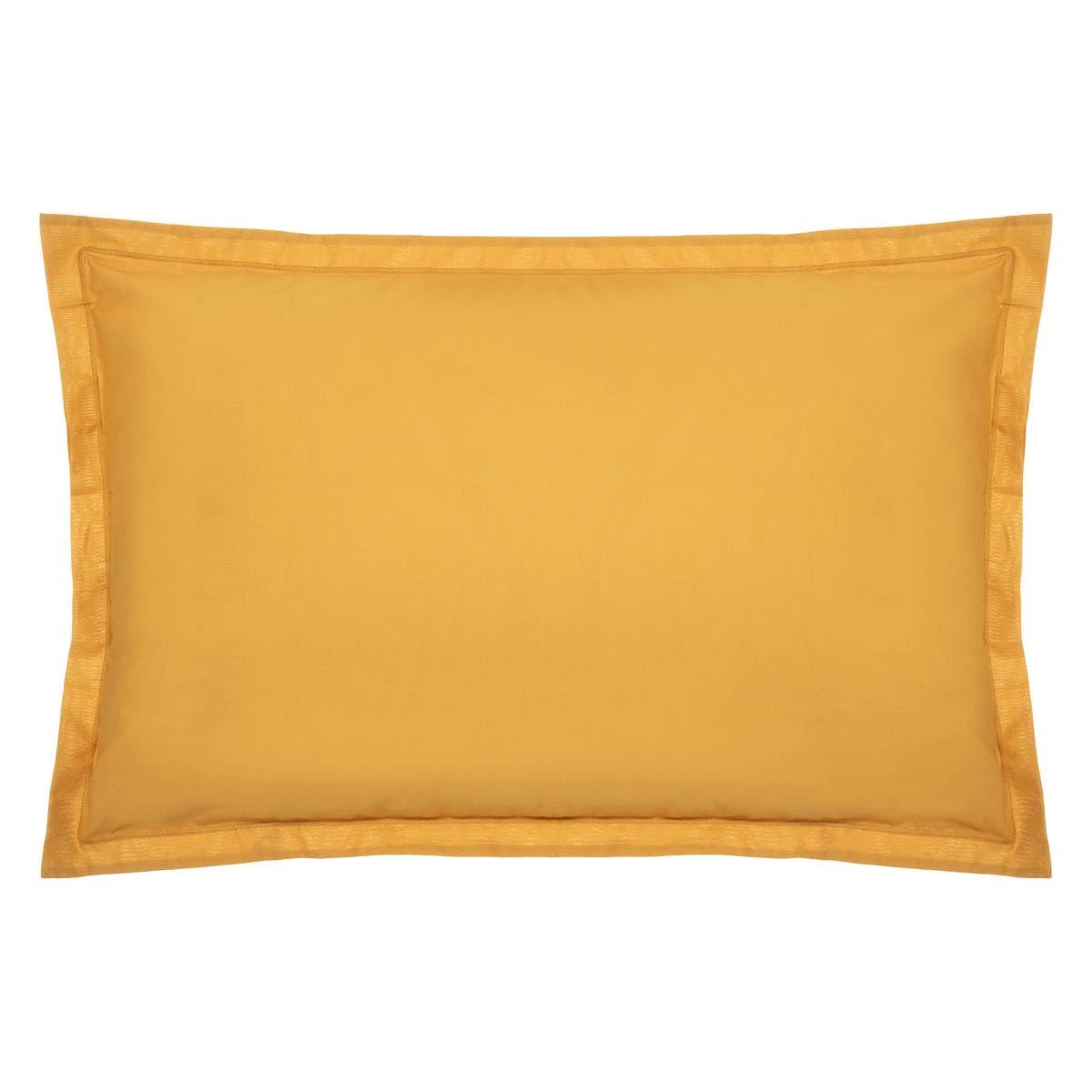 Atmosphera Ochre Yellow Cotton Cushion Cover 50 x 70 cm
