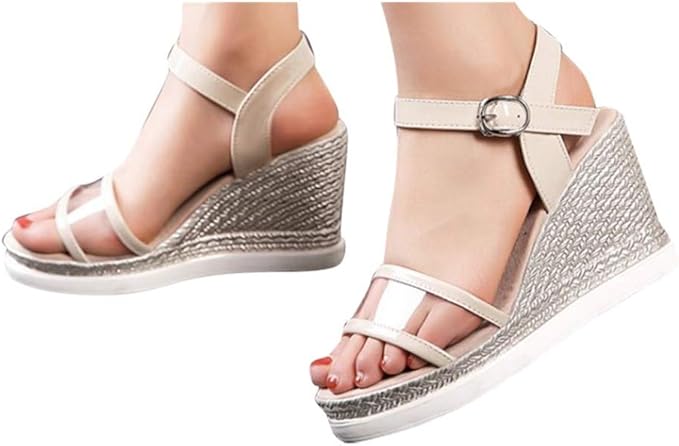 Amazon.com: Hemlock Wedge Sandals for Women High Heeled Sandals Large Platform Shoes Ladies 