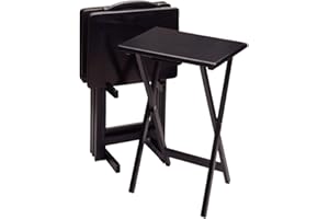 Winsome Alex Snack Table, 19W x 14.6D x 26H In, Black