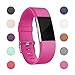 iGK Replacement Bands Compatible For Fitbit Charge 2 Bands, Adjustable Replacement Bands with Metal Clasp Compatible For Fitbit Charge 2 Wristbands Classic Edition Rose Small
