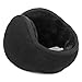 Metog Adult's Fleece Earmuffs Warm Ear Warmers Unisex Foldable Winter, black One size
