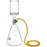 QWORK Buchner Funnel Filtering Kit - Borosilicate Glass, 250ml Funnel &amp; 1000ml Filter Bottle - 24/29 Joint for Lab Research, Chemical Applications - Lab Vacuum Filtration Apparatus