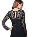 vanberfia Women's Lace Patchwork Casual Mini Chiffon Dress