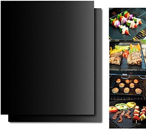 Grillcent Grilling Sheets, Set Of 2 Nonstick BBQ Grill Mats, Barbecue Mats For harcoal, Electric, Gas Grills