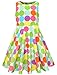 6 Kids Little Green Girl Dress Cotton Summer Casual Dot Sun Dresses for Girls