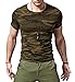 XSHANG Mens Short Sleeve Shirts Comfort-Soft Fitness Stretchy V Neck Camo T-Shirt