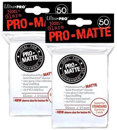 Ultra Pro PRO-MATTE (100 Count) White Deck Protector Sleeves - Magic the Gathering