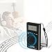 Pocket Radio, Portable Digital AM FM Alarm Clock Radio with Speaker, Sleep Timer, Preset, Alarm Clock and Earphone