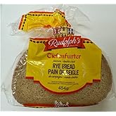 Rudolph's Tiefenferter Farmer's Double Crust Sliced Rye Bread - Authentic German-Style Dark Rye - Traditional Double Crust Recipe - Pre-Sliced Convenience - 16 oz