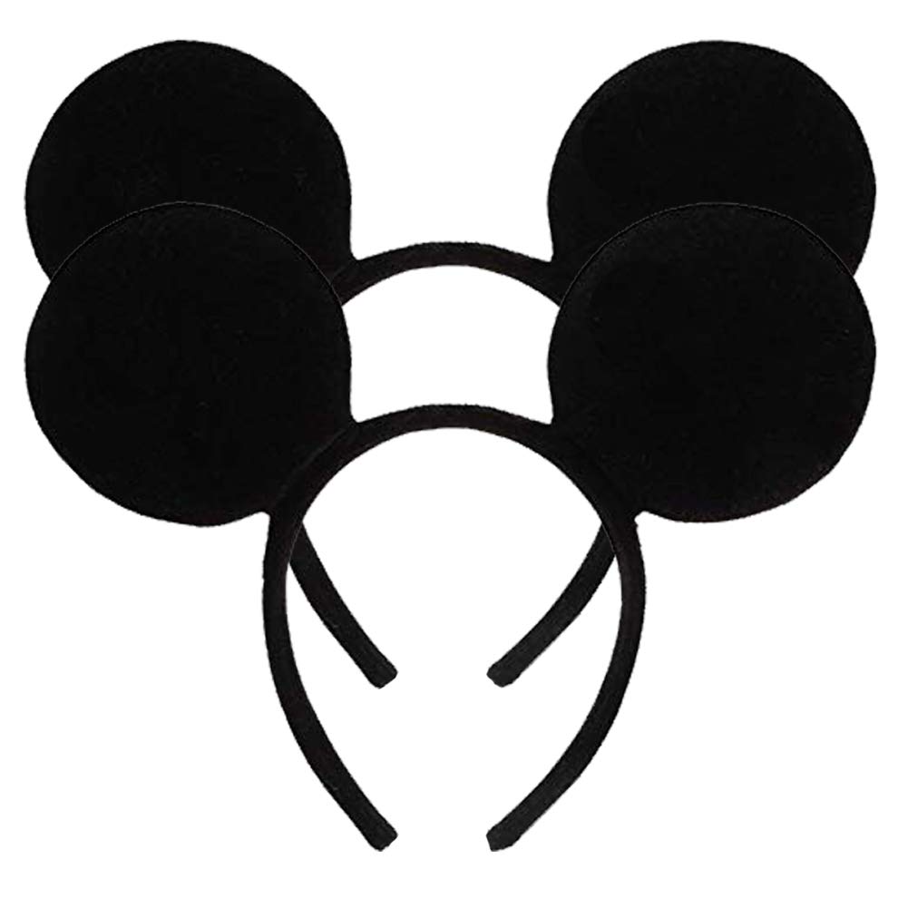 FANYITY Mouse Ears Headbands Sequin Hair Band for Girls Women Boys Party, 2 Pieces (BLACK) : Beauty
