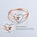 OUXi Sterling Silver Heart Band Statement Ring with Cubic Zirconia Jewelry for Women