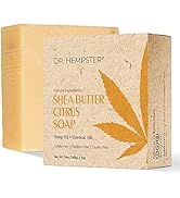 Citrus and Shea Butter Soap Bar With Hemp - 5 oz Bar Soap - Skin Cleansing Hemp Soap - Moisturizi...