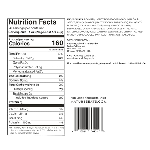 HONEY BBQ PEANUTS 26OZ