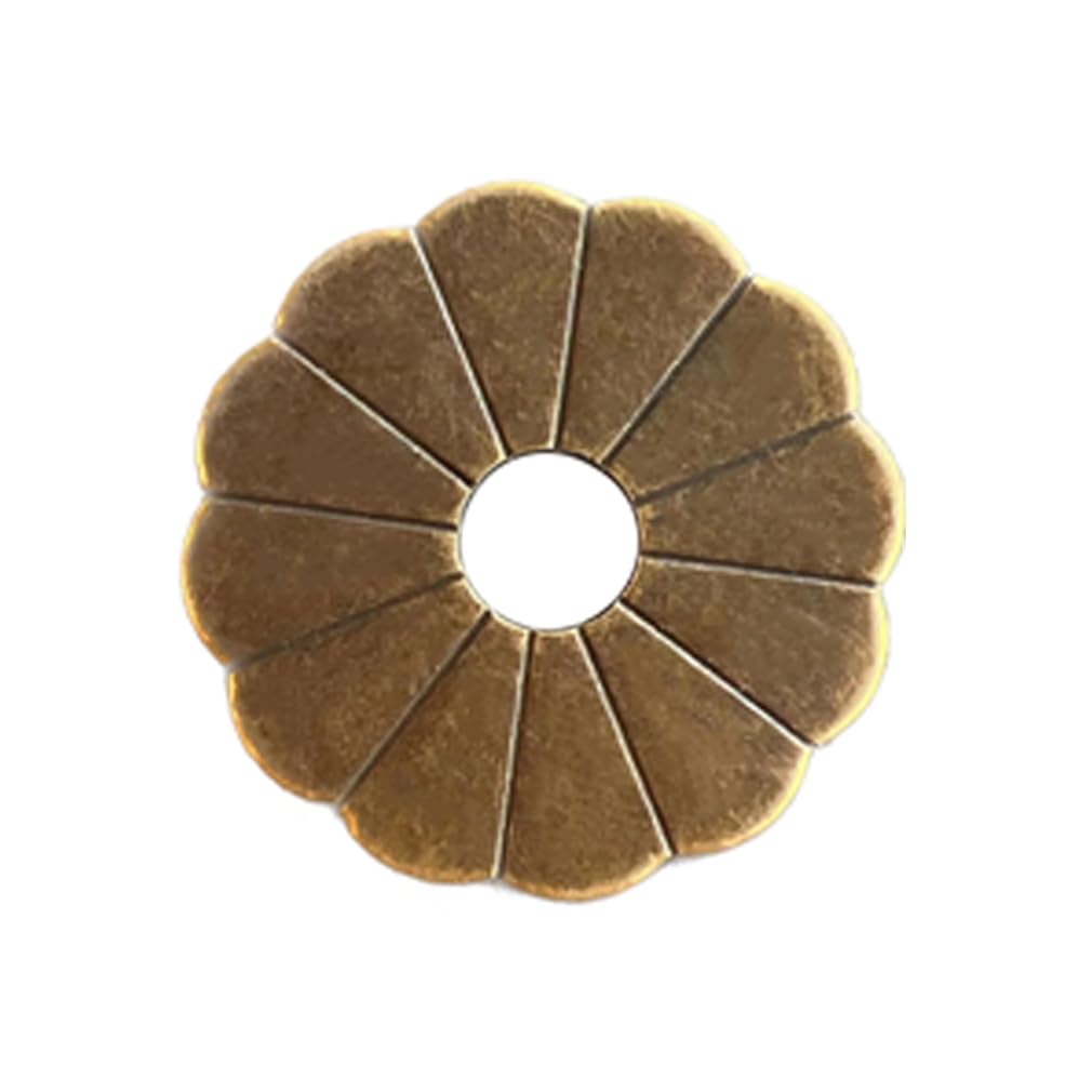 Tiazza 10Pcs Brass Backplate Washers Classical Furniture Decoration Gasket Brass Hardware Accessories (Bronze) - 2.5cm