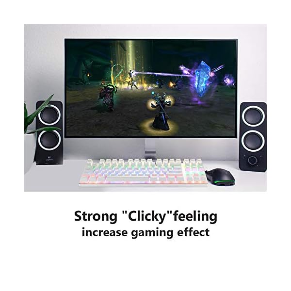 Mechanical-Gaming-KeyboardHiveNets-87-Keys-Blue-Switches-Anti-Ghosting-RGB-Breath-Backlit-for-PC-Macbook-Laptop-and-More-Update-Version-White HiveNets Mechanical Gaming Keyboard, 87 Keys Blue Switches Anti-Ghosting RGB Breath Backlit for PC Macbook Laptop and…