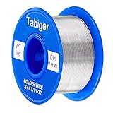 Tabiger 63/37 Tin Lead Rosin Core Solder Wire for Electrical Soldering and DIY (0.6mm 50g) with Extra 2% Rosin