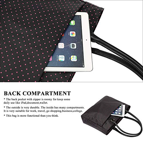 image for DTBG Laptop Tote Bag, 15.6 Inch Women Shoulder Bag Nylon Briefcase Cas