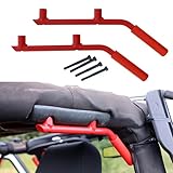ABN Solid Steel Rear Red Grab Handles for Jeep Wrangler 2007-2016 2/4 Door