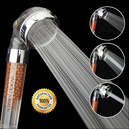 High Pressure Handheld Showerhead with Filter Ionic Filtration | Head Body Spray, Water Saving, Fluoride &amp; Chlorine Filter, Hard Water Softening, Dechlorinator &amp; Softener | Helps Dry Skin &amp; Hair Loss