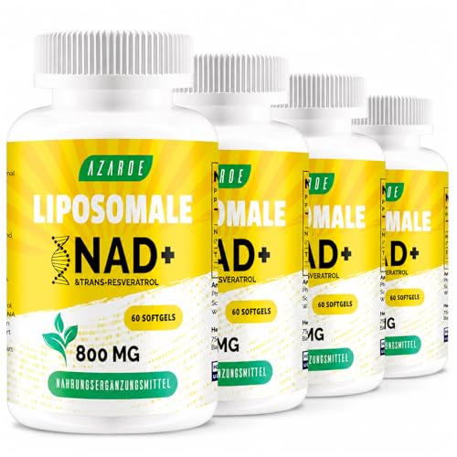 Liposomales NAD+ Trans-Resveratrol 800 mg Softgels, überlegene Alternative, Effizienter als NR, Hohe Absorption, 60 Softgels
