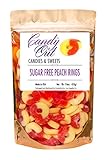 Sugar Free Peach Rings Gummy Candy 1lb - 16oz in resealable stand up bag