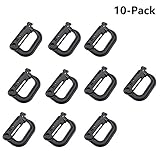 XTACER Tactical Multipurpose Small D-Ring Locking Hanging Hook Tactical Link Snap Keychain Button Release for Molle Webbing