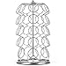 K Cup Holder,Oak Leaf Coffee Storage Spinning Carousel Organizer for Keurig K-Cups - 35 Pod, Electroplated
