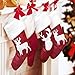 SupMLC Christmas Stockings, 2 Pcs 18 inches Christmas Stockings, Burlap with Large Plush Cuff Stockings, for Family Holiday Xmas Party Decorations