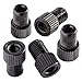 Bike Bits Presta Valve Adapter - Convert Presta to Schrader - French/UK to US - Inflate Tire Using Standard Pump or Air Compressor (5 Pack) (Black)