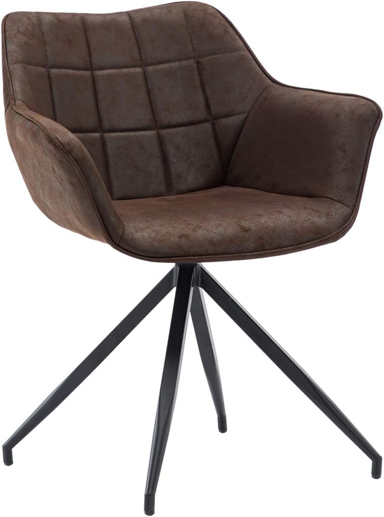 Mid-Century Modern Dining Chairs,Armchair for Home Office Living Room Bedroom Dark Brown
