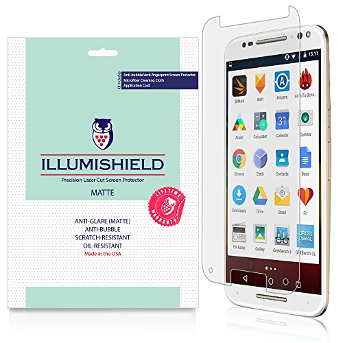 Motorola Moto X Pure Edition Screen Protector (Moto X Style)[3-Pack], iLLumiShield - Anti-Glare (Matte) HD Clear Film / Anti-Bubble & Anti-Fingerprint / Japanese Invisible Shield +