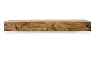 DOGBERRY COLLECTIONS Dogberry 60 in. Rough Hewn Aged Oak Fireplace Mantel