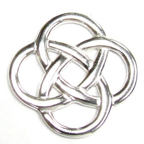 1 pcs .925 Sterling Silver Chinese Knot Round Chandelier Connector 18mm/Findings/Bright