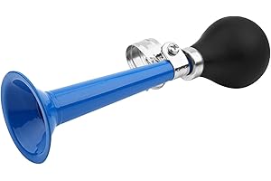Bike Horn, Horn Classic Clown Horn Squeeze Bugle Air Twist Hooter for Kids Adults Bike Cart Club Car, 2.2 Inch (Blue)