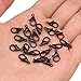 Linsoir Beads Lobster Clasp 50 pcs/Bag Alloy Jewelry Claw Clasps 12mmX6mm Black Tone