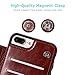 for iPhone 7 Plus/8 Plus Wallet Case with Card Holder,OT ONETOP Premium PU Leather Kickstand Card Slots Case,Double Magnetic Clasp and Durable Shockproof Cover 5.5 Inch(Brown)