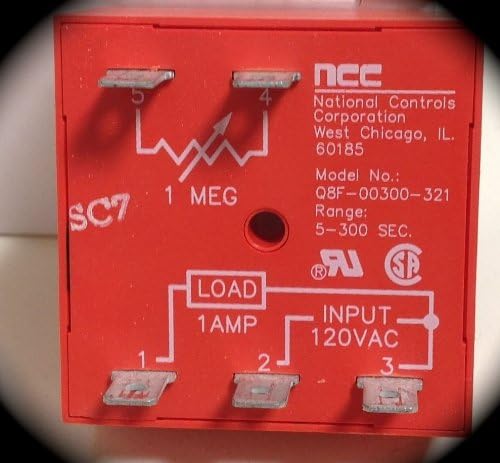 NCC Q8F-00300-321 15-300 Seconds Flasher Timer 120VAC