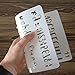 ONEST 12 Pack Letter and Number Stencils Alphabet Stencil Journal/Notebook/Diary/Scrapbook DIY Drawing Template Stencil, 4x7 Inch