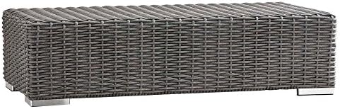 HomeSullivan Camari Charcoal Wicker Outdoor Coffee Table